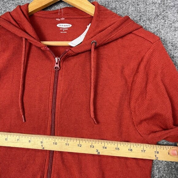 NEW Old Navy Hoodie Women's S orange Full Zip Sweatshirt Drawstring Pockets - Picture 4 of 6